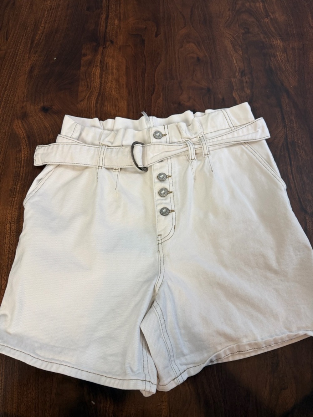 3/$30 ☀️ Free People Cindy Paper Bag High Waist Button Fly Utility Shorts